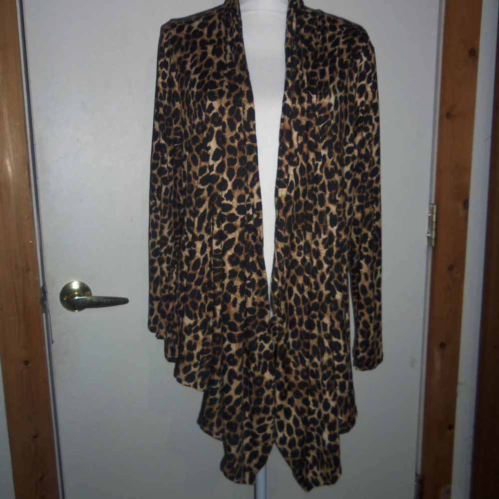 Nelly Animal Print Maternity Cardigan 2X Cheetah